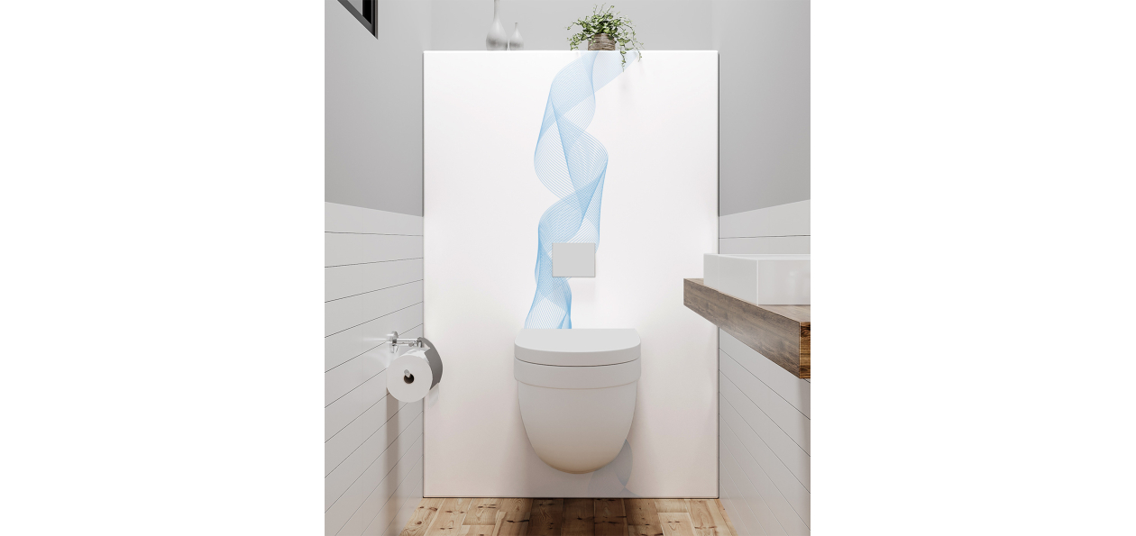 Panneau de WC : Vague dorée 4
