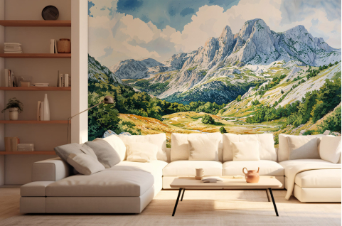 Papier peint : Montagnes en...