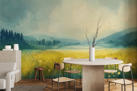 Papier peint : Champ de...