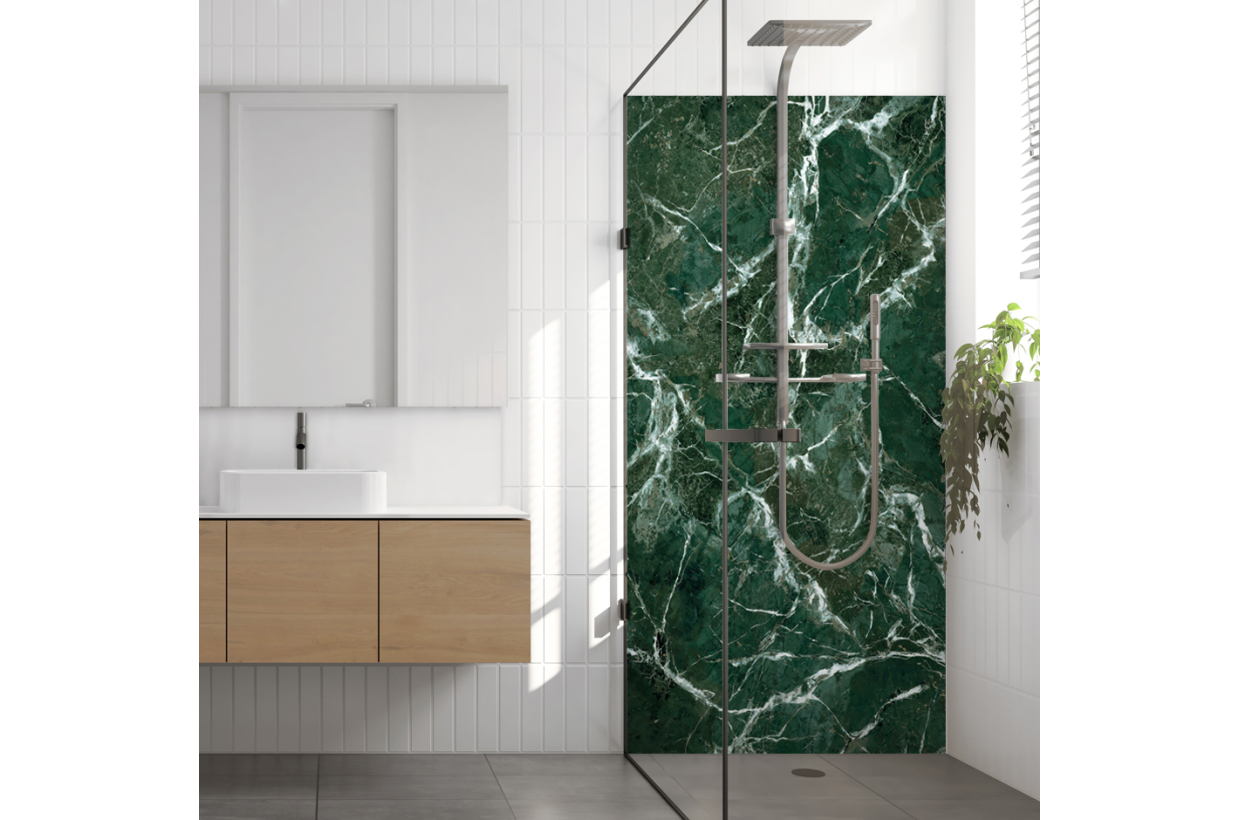 Paroi De Douche Décorative Personnalisable - Imitation Marbre Haute Définition Sur Aluminium 3mm - Jusqu'à 150x400cm