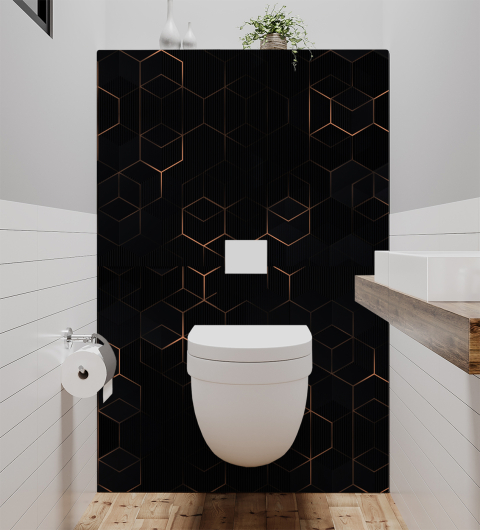 Panneau de WC : Hexagones...