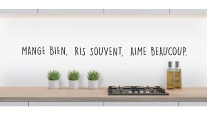 Crédence MANGE BIEN 1