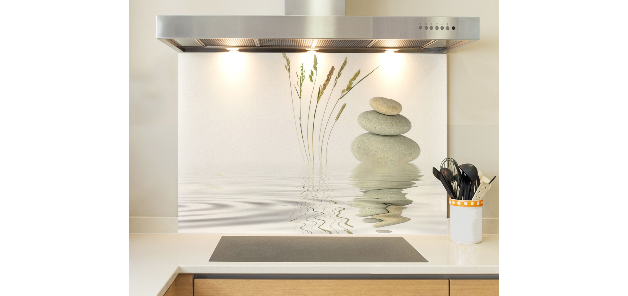 Ambiance zen sur fond blanc