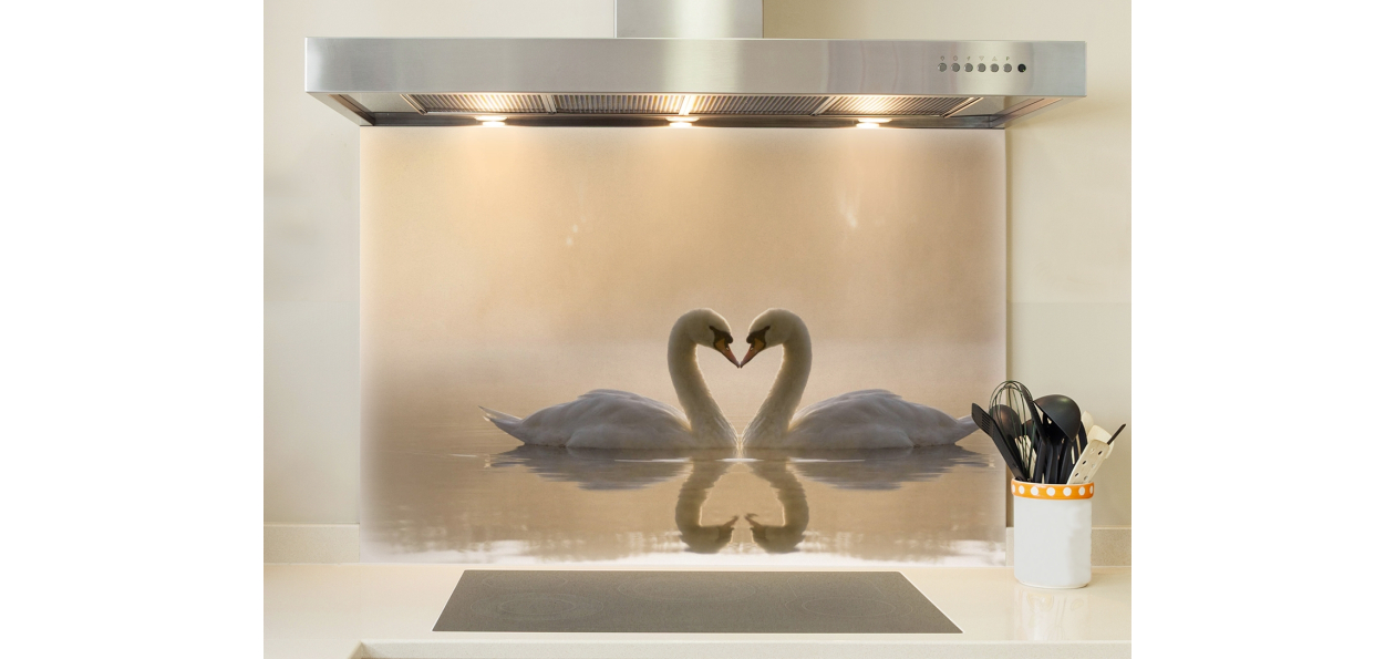 cygnes et coeur 