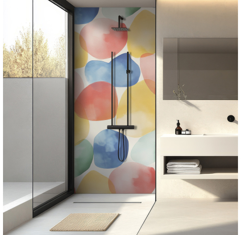 Panneau de douche : Ronds...