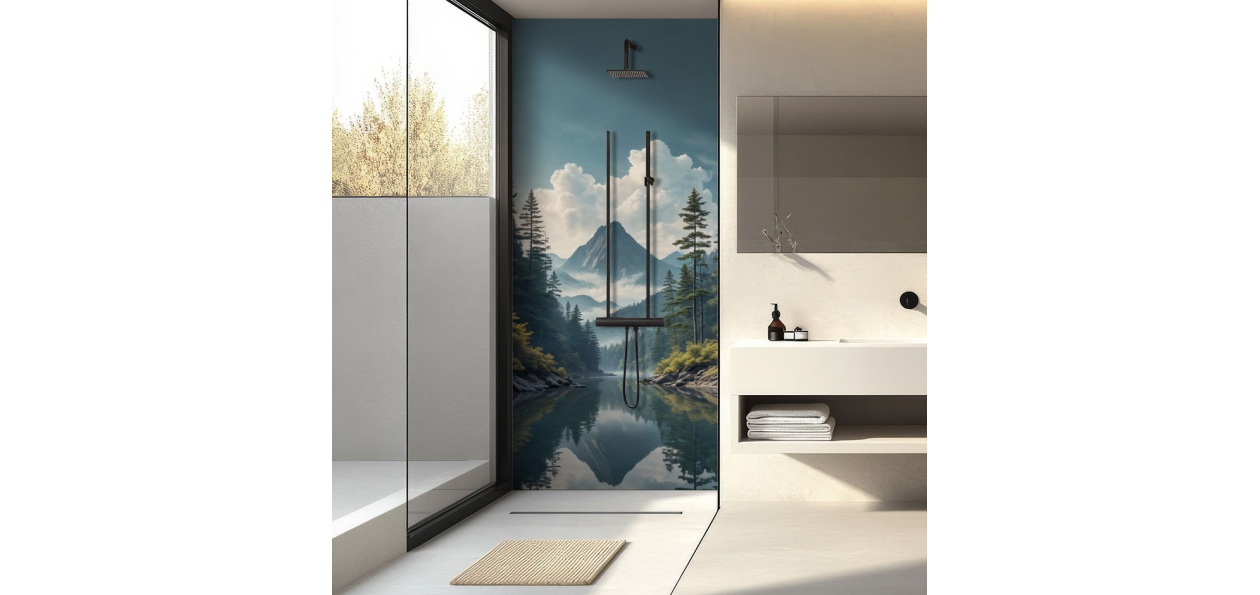 Panneau de douche : Lac,...
