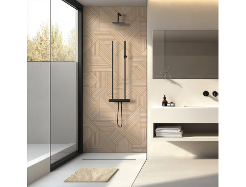 Panneau de douche : Bois et...