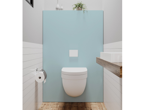 Panneau de WC : Bleu vert...