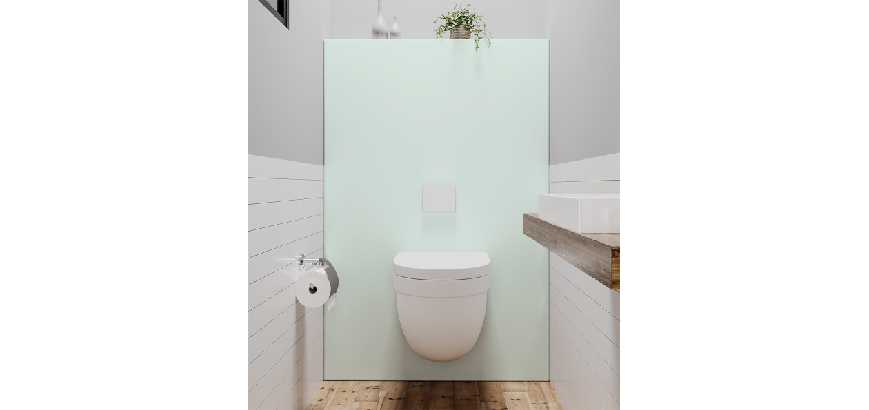 Panneau de WC : Bleu clair...
