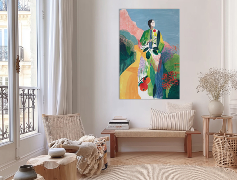 Tableau : La femme aux...