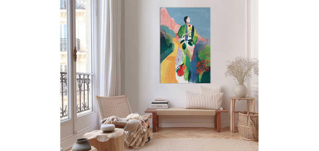 Tableau : La femme aux...