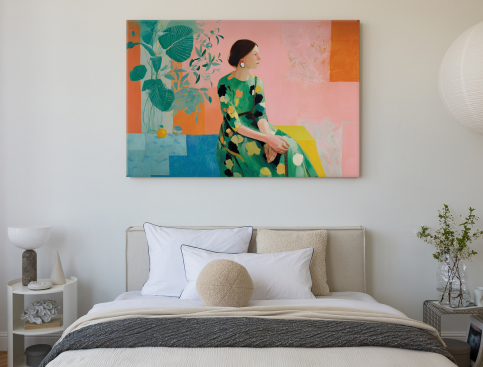 Tableau : La femme aux...