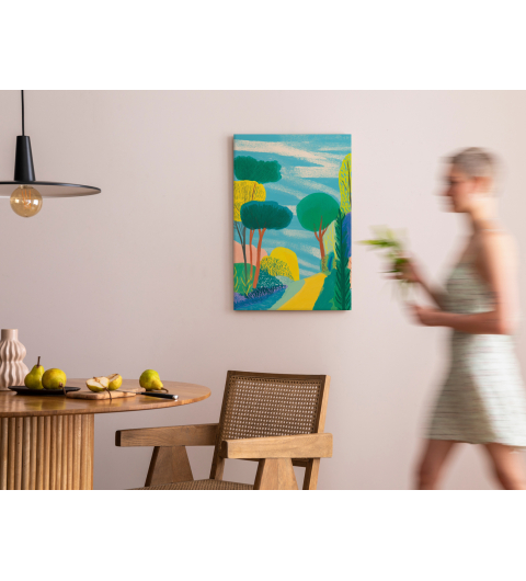 Tableau : Le chemin sous le...