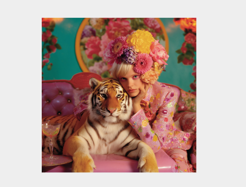 Tableau : La Caresse Du Tigre