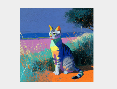 Tableau : Le Chat Des Horizons