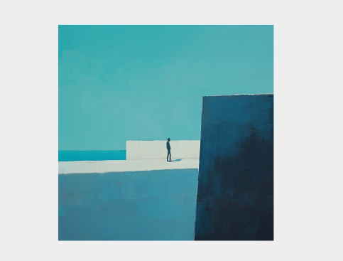 Tableau : Un Homme Dans L'azur