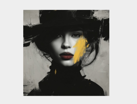Tableau : Visage À La Foudre 1