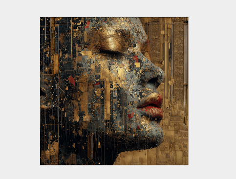 Tableau : Visage D'or 5