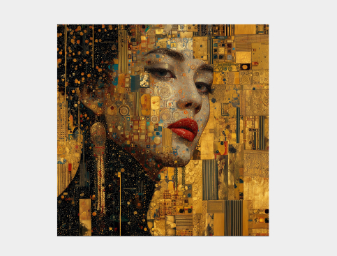 Tableau : Visage D'or 6