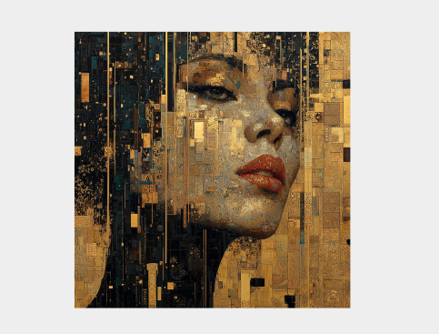Tableau : Visage D'or 7