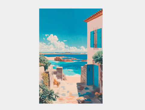 Tableau : Le Chemin Du Bleu
