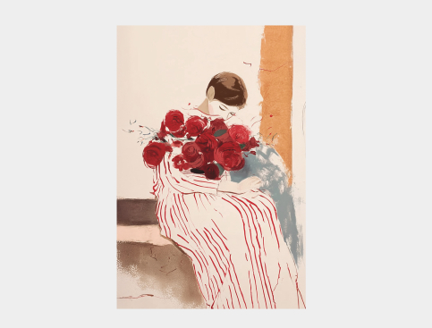 Tableau : Roses Du Matin,...