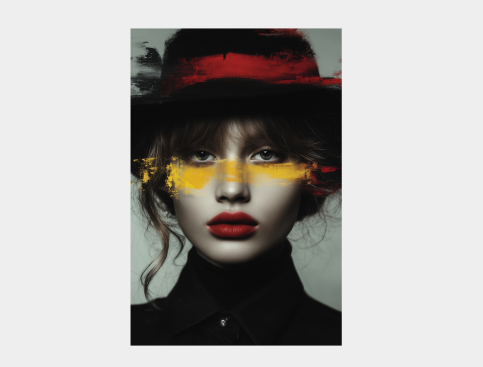 Tableau : Visage À La Foudre 3