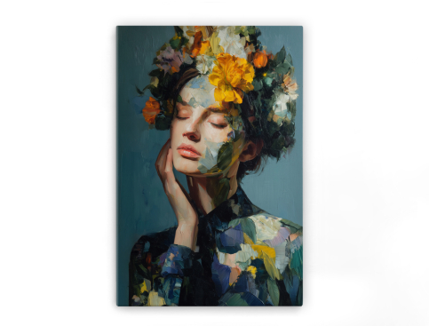 Tableau : Visage En Fleurs 3