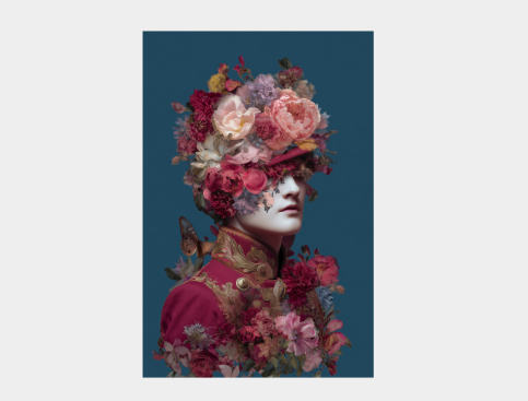 Tableau : Visage En Floraisons