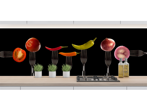 Fourchettes et légumes