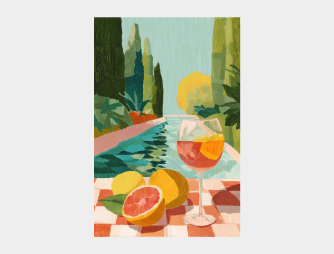 Tableau : Verre Et Agrumes 1