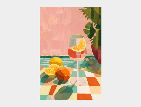 Tableau : Verre Et Agrumes 2