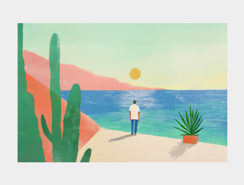 Tableau : L'attente Du Soleil
