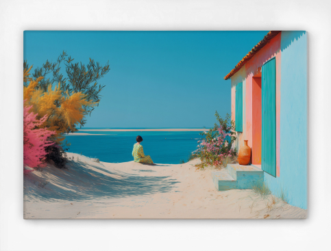 Tableau : L'attente En Robe...
