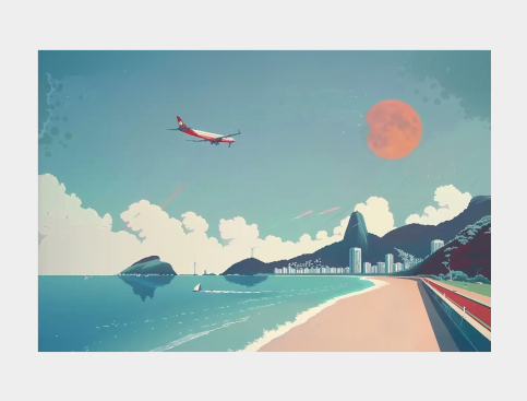 Tableau : L'avion Des Horizons