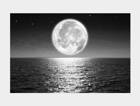 Tableau : Mer Et Lune Noir