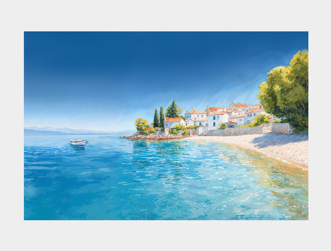 Tableau : Mer, Barque Et...