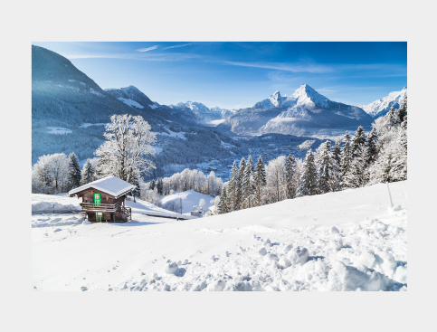 Tableau : Montagnes Enneigées