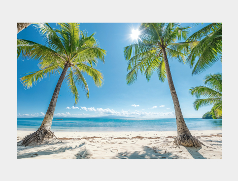 Tableau : Plage Et Palmiers 2