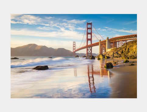 Tableau : Plage Et Pont San...