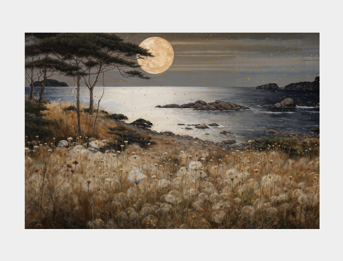 Tableau : Pleine Lune,...