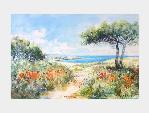 Tableau : Printemps Au Bord...