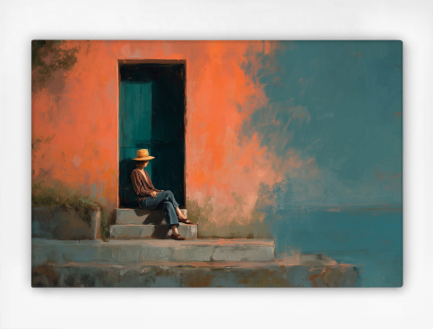 Tableau : Repos Au Seuil Du...