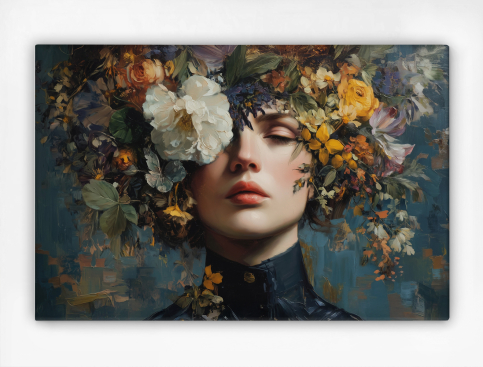 Tableau : Visage En Fleurs 1