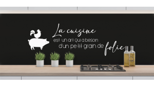 Crédence : La cuisine est un art 4