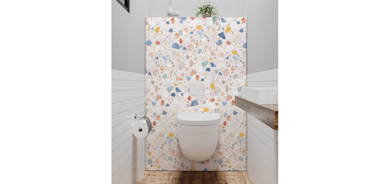 Panneau de WC : Terrazzo...