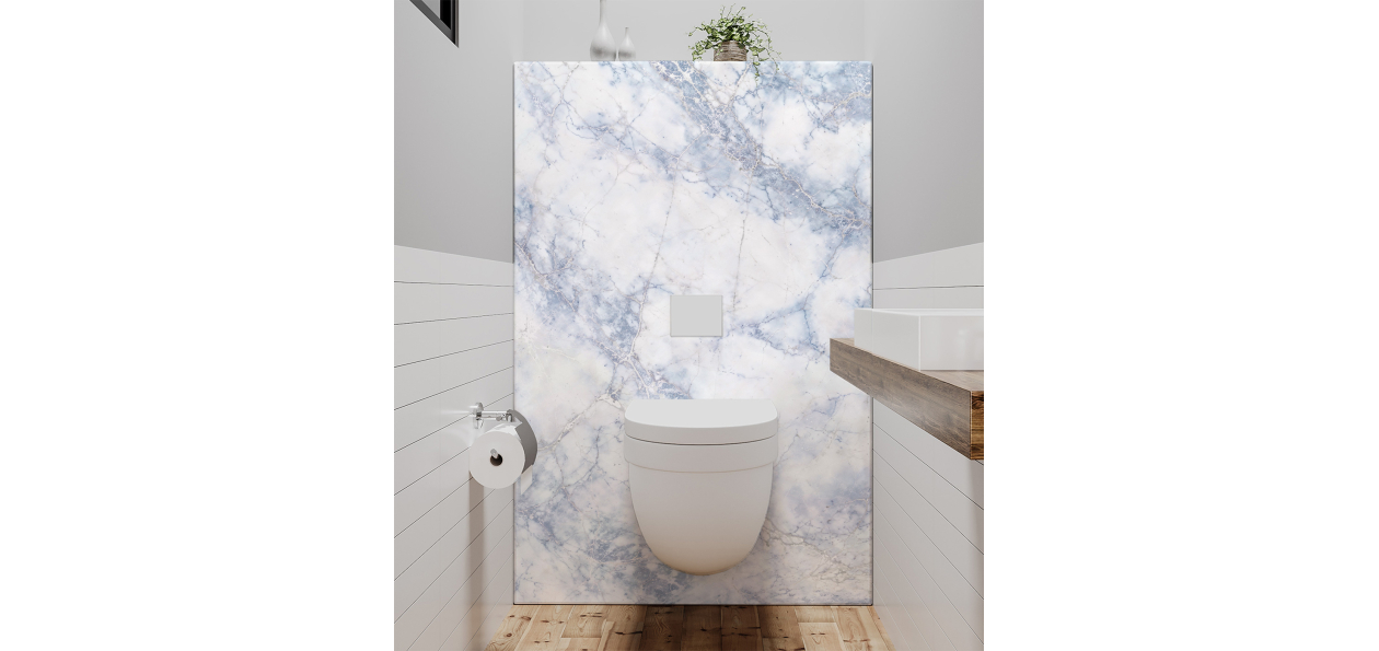 Panneau de WC : Marbre...