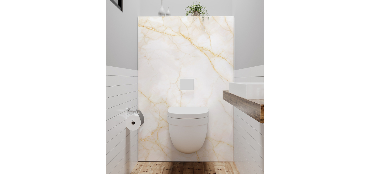 Panneau de WC : Marbre...