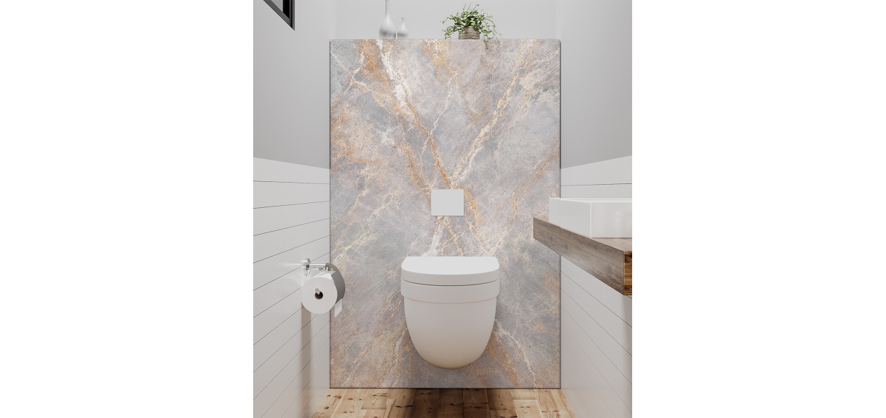 Panneau de WC : Marbre Luce...
