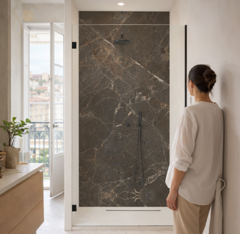 Panneau de douche : Marbre...